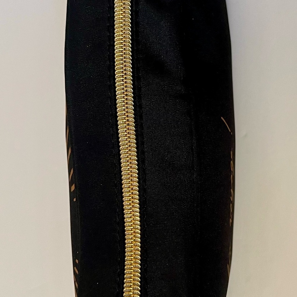 Agnes b x Cathay Pacific inflight amenity pouch bag black gold airline canvas - Picture 3 of 6